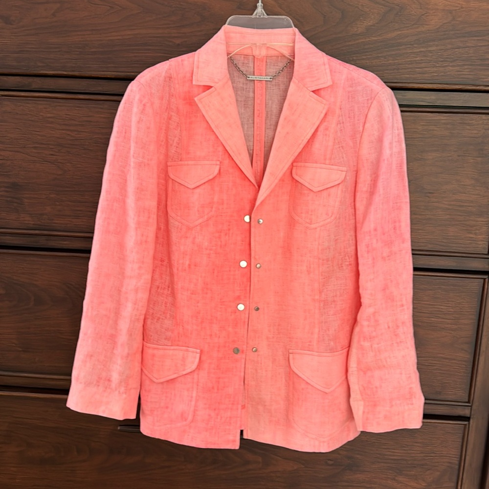 ELIE TAHARI LINEN SUMMER BLAZER, 2
